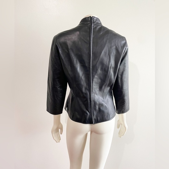 Mario Vittorio for Neiman Marcus Leather Top Quarter Sleeve Size 8 - Picture 8 of 12